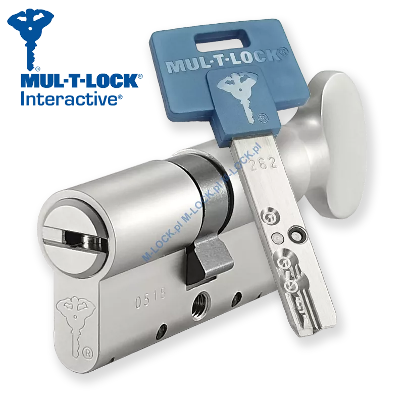MUL-T-LOCK Interactive 31/31G1NN (62 mm), wkładka patentowa z pokrętłem