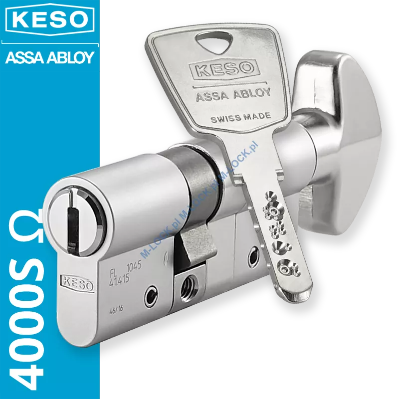 KESO 4000S Omega 30/40G2NN (70 mm), wkładka patentowa z pokrętłem