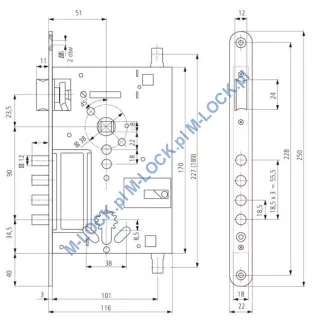 STARK-2A, zamek do drzwi LA PORTE - 4
