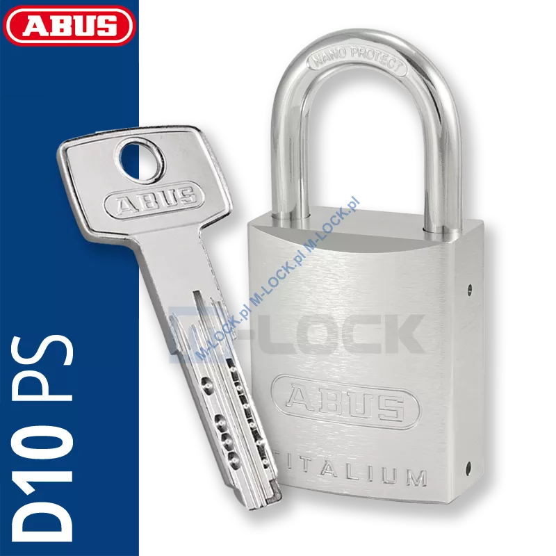 ABUS-86TI-45 TITALIUM / kłódka z wkładką ABUS D10PS