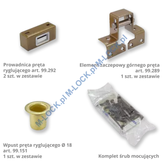 MOTTURA 20.537 zamek rozporowy na klucz dwupiórowy z zatrzaskiem - 6