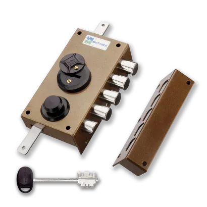 MOTTURA 20.537 zamek rozporowy na klucz dwupiórowy z zatrzaskiem