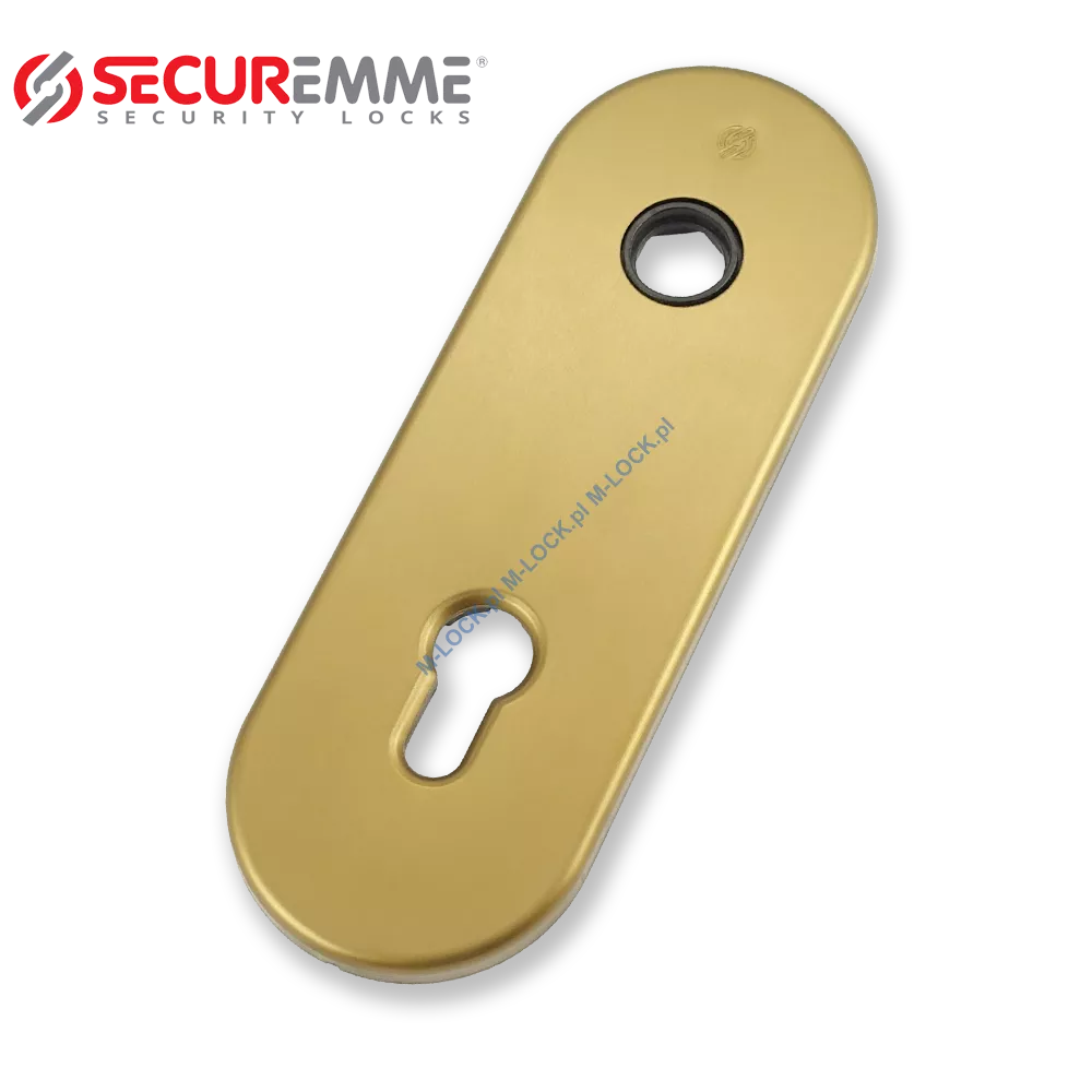 SECUREMME 0685-AB, szyld długi na wkładkę (85 mm), stary mosiądz