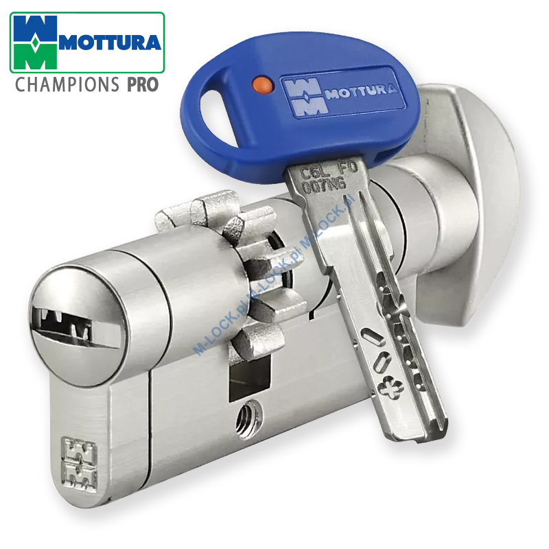 MOTTURA Champions PRO 31/41G1ZN (72 mm), wkładka patentowa z pokrętłem