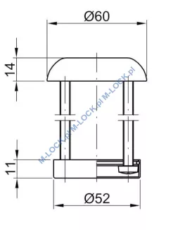 CIPIERRE 360-B, rozeta antywłamaniowa (kolor czarny) - 5
