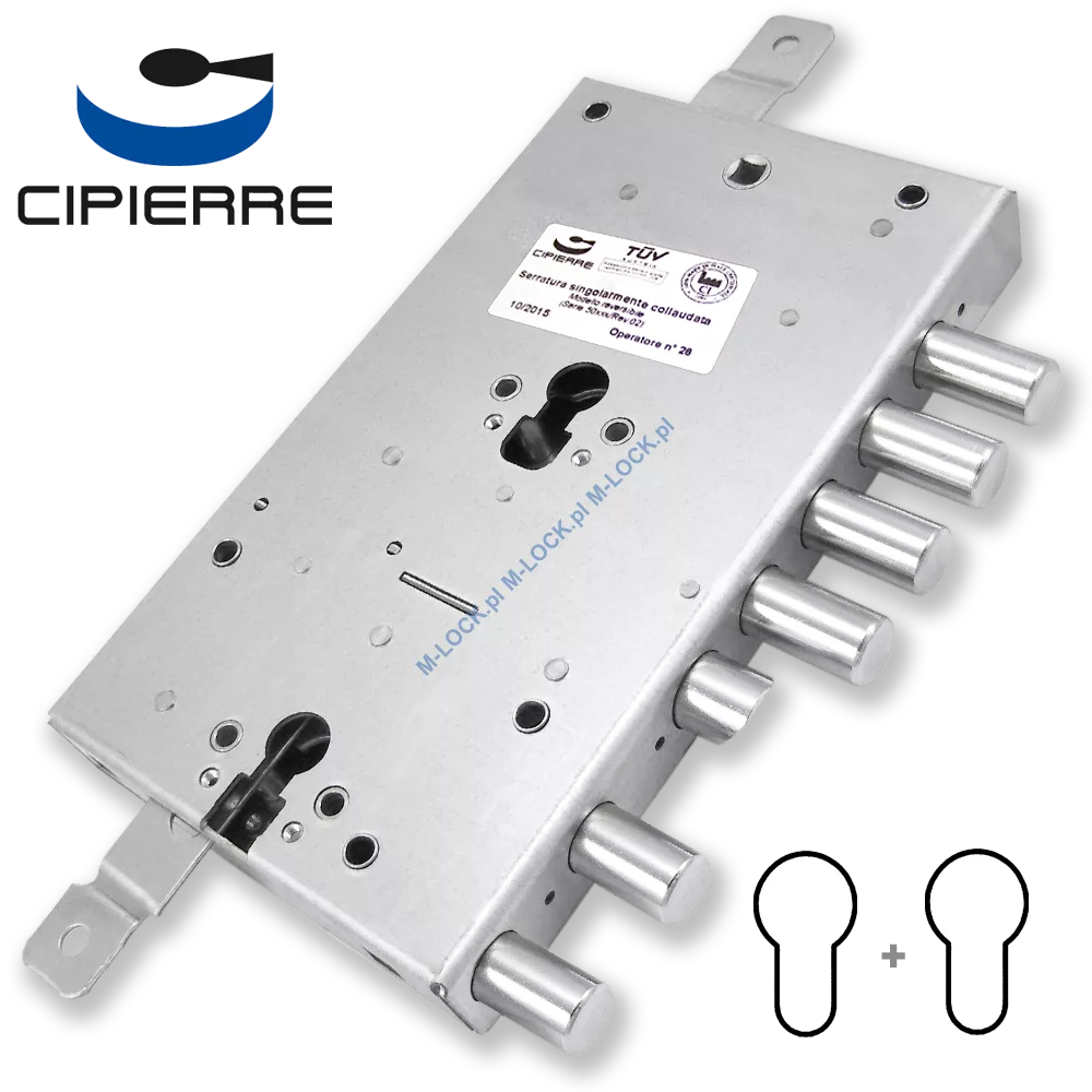CIPIERRE 702.28N-2 zamek centralny-rozporowy do drzwi DIERRE