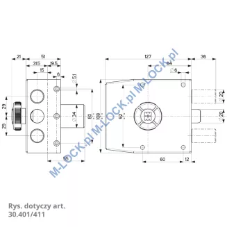 MOTTURA 30.411 zamek na klucz typu POMPA z zatrzaskiem - 6