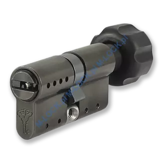 MUL-T-LOCK MTL 400 Modular / Classic PRO 31/31G3NB (62 mm), wkładka patentowa z pokrętłem - black nickel - 3