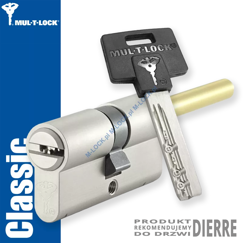 MUL-T-LOCK Classic 31/31GUNN (62 mm), wkładka patentowa z uniwersalną sztycą pokrętła