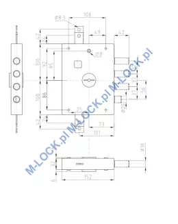 ATRA 714, zamek do drzwi DIERRE ASSO (bez wkładki MIA) - 4