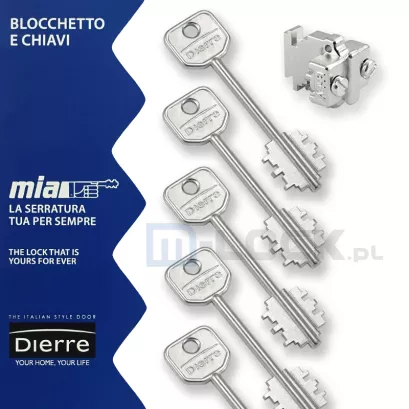 MIA 3110-5, wkładka do drzwi DIERRE (5 kluczy 92 mm)