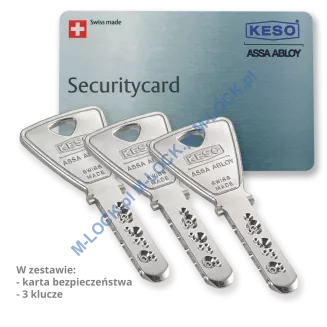 KESO 4000S Omega A.505 40/50G1NN (90 mm), wkładka patentowa z gałką - 4