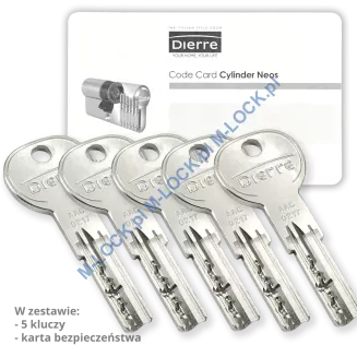 Dierre NEOS 30/30GUNN (60 mm), wkładka bębenkowa z uniwersalną sztycą pokrętła - 4