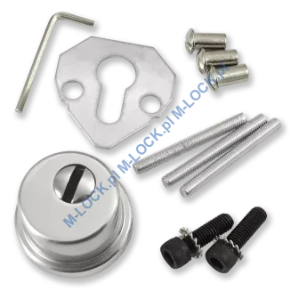 RB SHOAM, szyld antywłamaniowy do drzwi izraelskich (chrom satyna) - 2