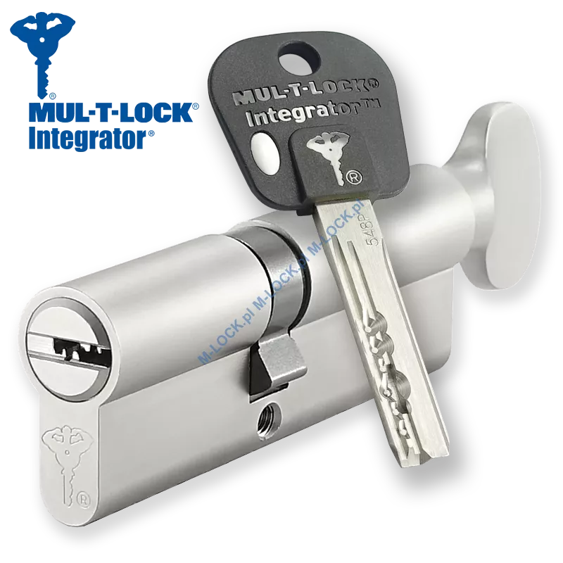 MUL-T-LOCK Integrator 40/50G1NN (90 mm), wkładka patentowa z pokrętłem
