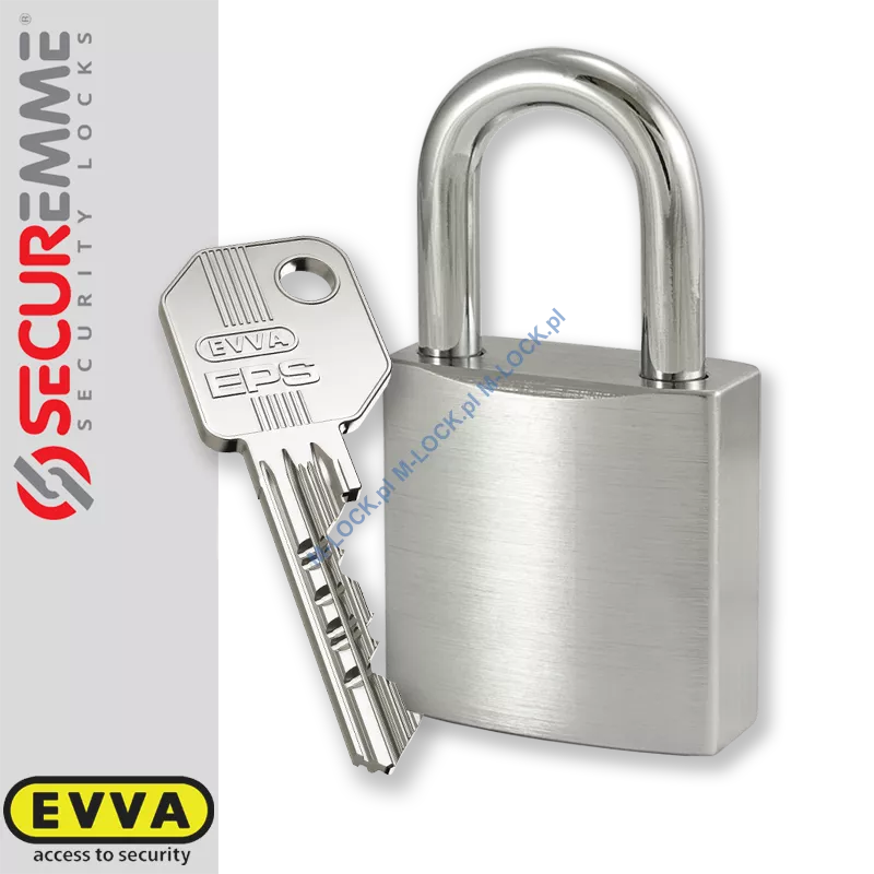 SECUREMME 7550XCS / EVVA EPSsymo, kłódka hartowana