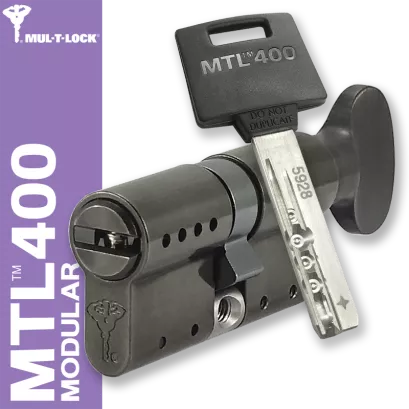MUL-T-LOCK MTL 400 Modular / Classic PRO 31/31G1NB (62 mm), wkładka patentowa z pokrętłem - black nickel