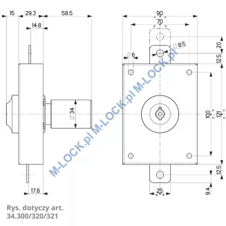 MOTTURA 34.321 blokada rozporowa na klucz typu POMPA - 7