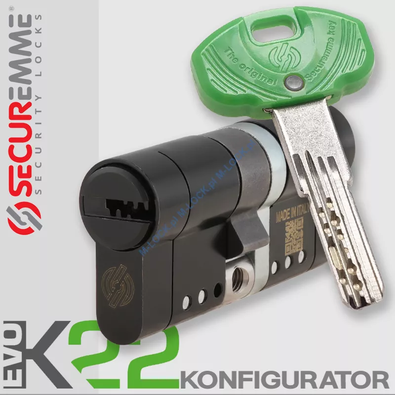 SECUREMME EVOK22 - wkładka patentowa modularna, kolor: czarny (konfigurator)