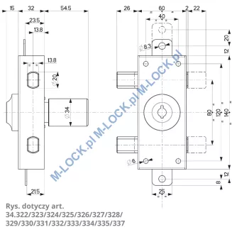 MOTTURA 34.329/SBC zamek rozporowy na klucz typu POMPA - 8