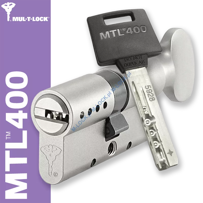 MUL-T-LOCK MTL 400 / Classic PRO 31/31G1NN (62 mm), wkładka patentowa z gałką
