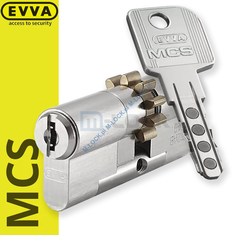 EVVA MCS 31/41ZN (72 mm), wkładka patentowa do drzwi WITEX Super-Lock