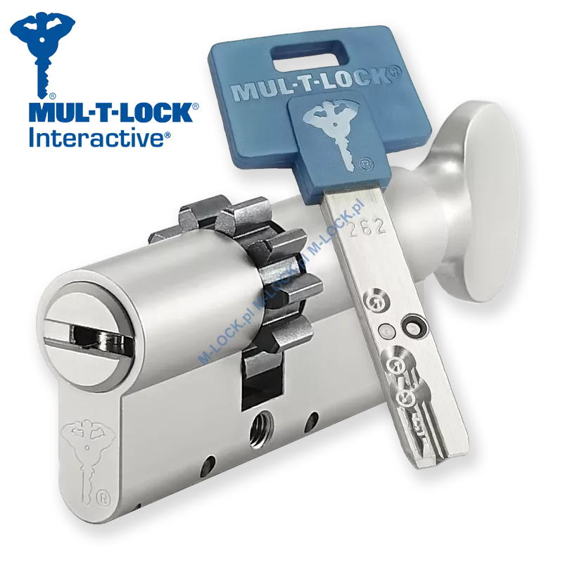 MUL-T-LOCK Interactive 31/40G1ZN (71 mm), wkładka patentowa z pokrętłem