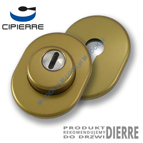 Szyld antywłamaniowy do drzwi Dierre, PROTECTOR CI-0131-AB (stary mosiądz)