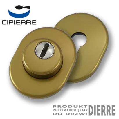 Szyld antywłamaniowy do drzwi Dierre, PROTECTOR CI-0131-AB (stary mosiądz)