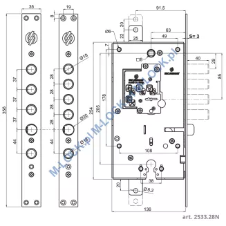 SECUREMME 2533.28N zamek centralny-rozporowy - 2