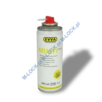 EVVA multi-SPRAY, profesjonalny preparat do konserwacji zamków i cylindrów (200 ml) - 2