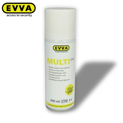 EVVA multi-SPRAY, profesjonalny preparat do konserwacji zamków i cylindrów (200 ml)