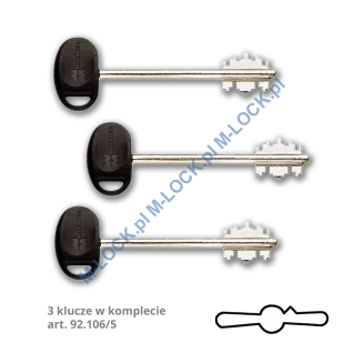 MOTTURA 20.501 zamek na klucz dwupiórowy - 4