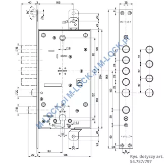 MOTTURA 54.787 zamek centralny-rozporowy, dwusystemowy (niezależny) - 3