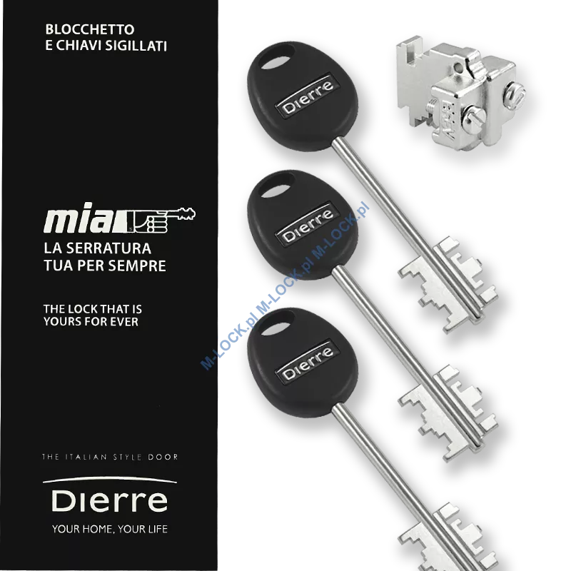 MIA M118-3 design, wkładka do drzwi DIERRE (3 klucze 111 mm)