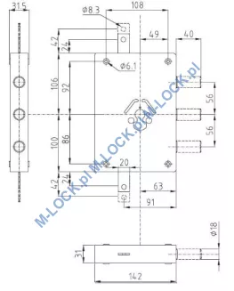 ATRA 445, zamek do drzwi DIERRE - 4