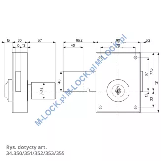 MOTTURA 34.350 zamek na klucz typu POMPA - 6