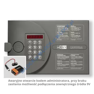 MOTTURA 10.HE8110 HOKEY sejf hotelowy wolnostojący z elektronicznym zamkiem szyfrowym (79 l) - 2