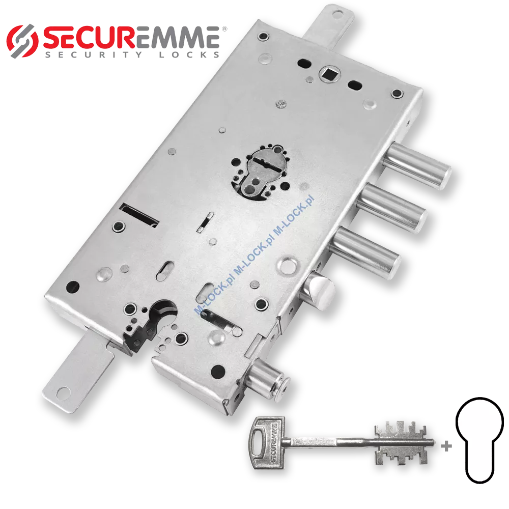 SECUREMME 2541.37N zamek centralny-rozporowy (z modułem kluczowym)