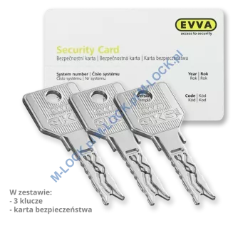 EVVA 3KSplus 61/61NN (122 mm), wkładka patentowa - 2