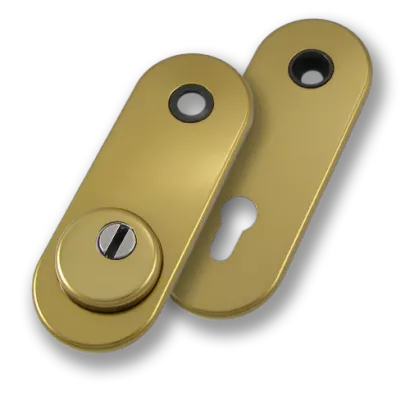 Szyld antywłamaniowy PROTECTOR AF-0338-AB, stary mosiądz