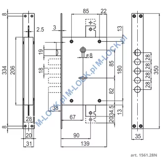 S.A.B. 1561.28N  zamek centralny-rozporowy - 4