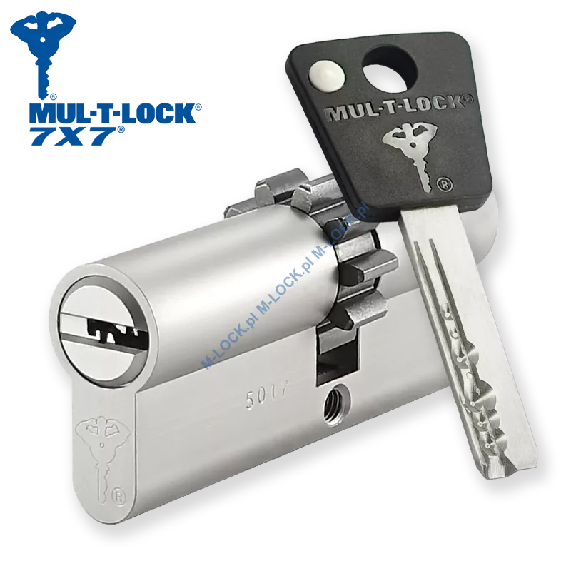MUL-T-LOCK 7X7 33/43ZN (76 mm), wkładka patentowa