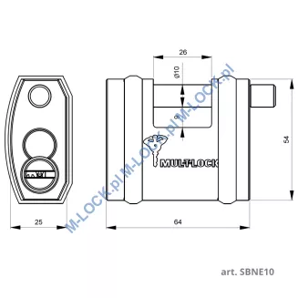 MUL-T-LOCK Interactive SBNE10, kłódka hartowana - 5