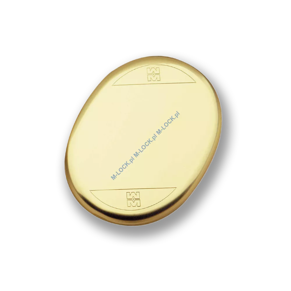 Szyld ślepy MOTTURA 95.247OLV, mosiądz błyszczący