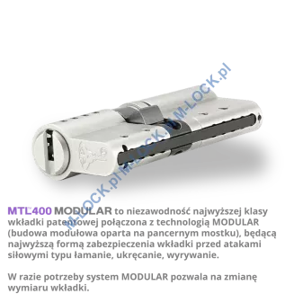 MUL-T-LOCK MTL 400 Modular / Classic PRO 31/95NN (126 mm), wkładka patentowa - 4