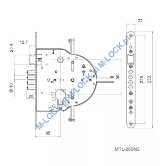 MUL-T-LOCK 265NS, zamek do drzwi KEY-LOCK, MULTI-DOOR - 3