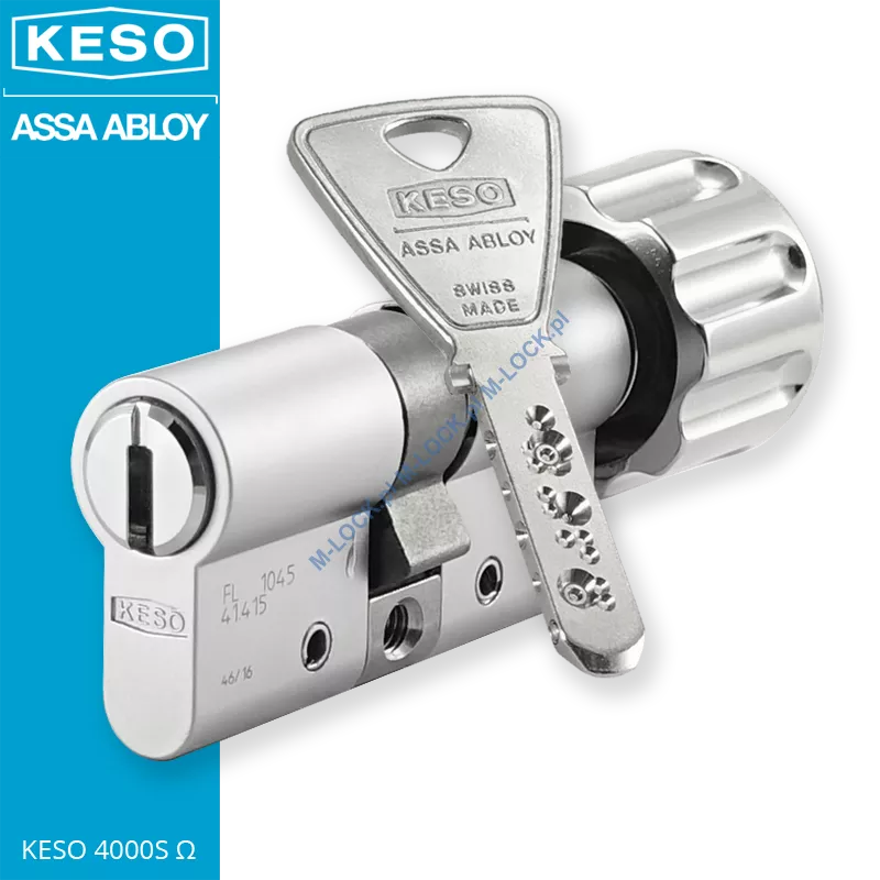 KESO 4000S Omega A.505 30/30G1NN (60 mm), wkładka patentowa z gałką