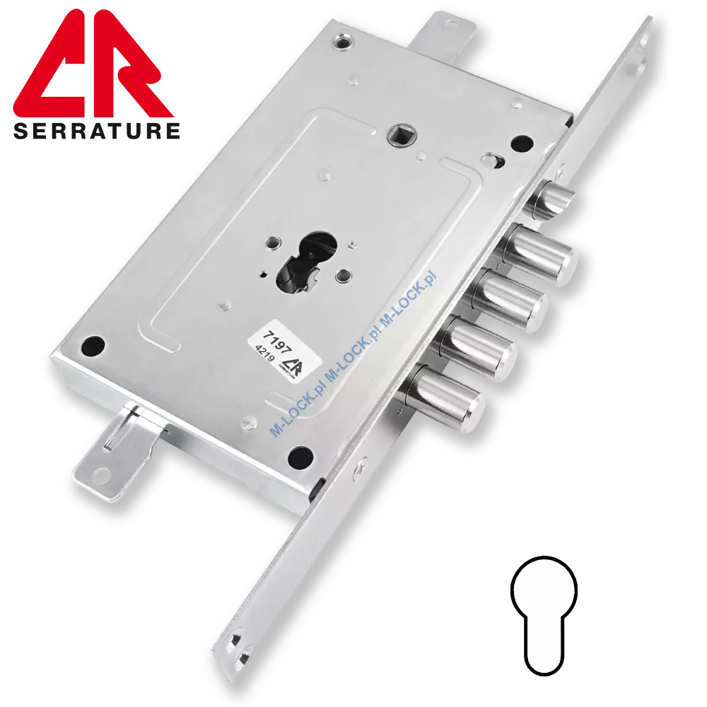 CR Serrature 2650PE.28N/72 zamek centralny-rozporowy