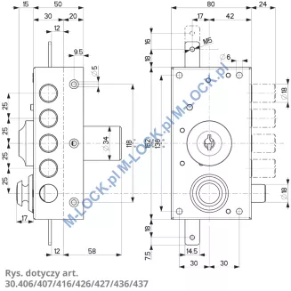 MOTTURA 30.416 zamek na klucz typu POMPA z zatrzaskiem - 6
